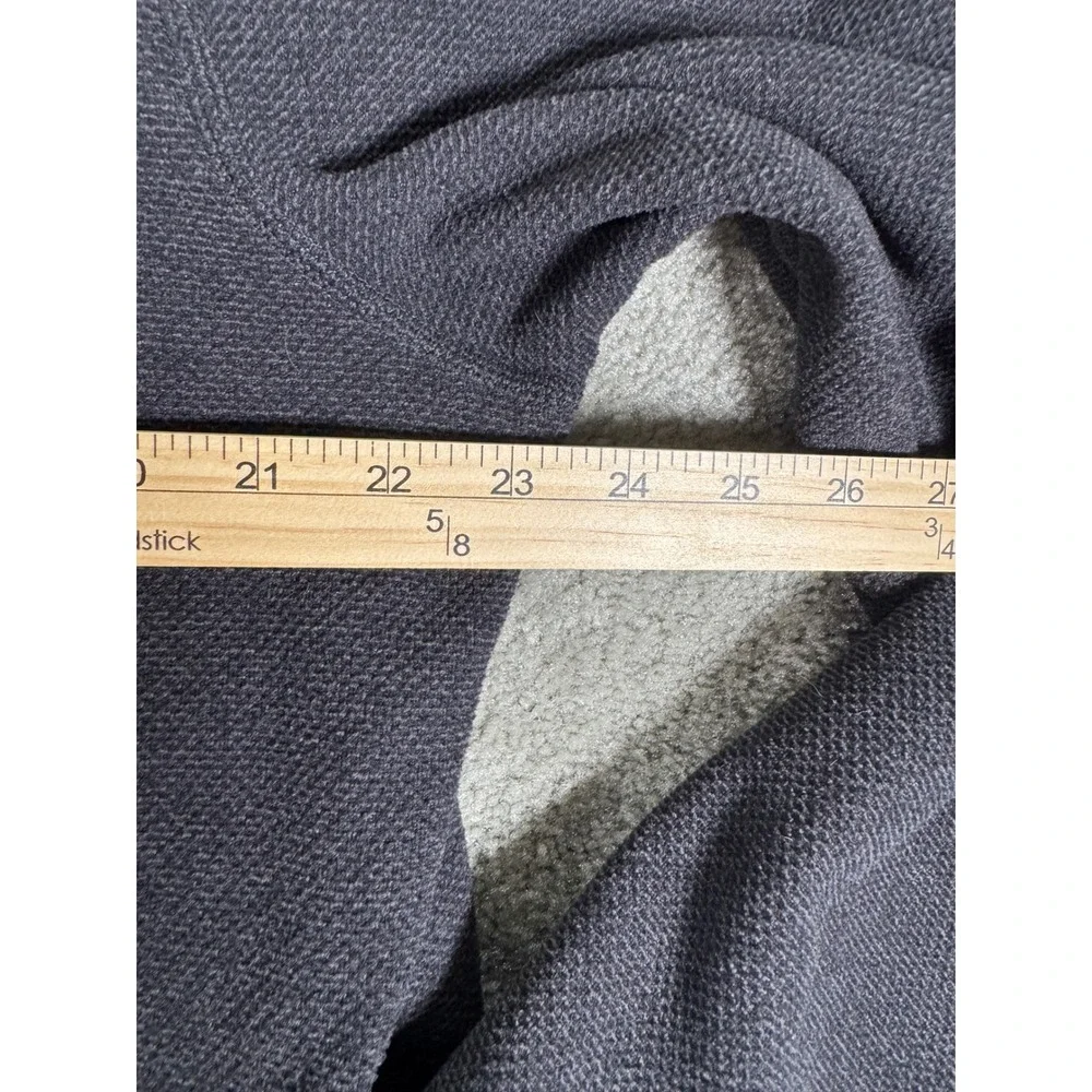 The North Face Mens XL Quarter Zip Fleece Pullover Charcoal Grey Textured Knit